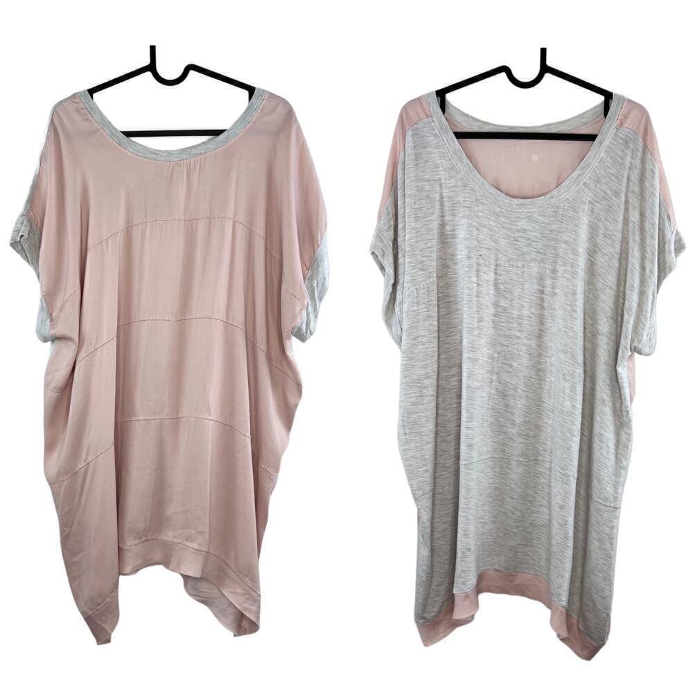 Dolan by Anthropologie Split Fabric Relaxed Fit Colorblock Lagenlook Tunic Small